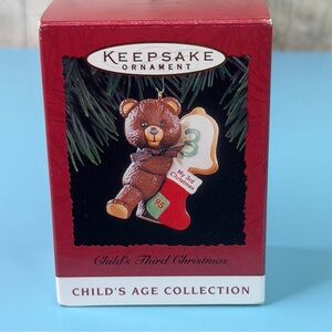 Hallmark Keepsake Ornament Childs Third Christmas Childs Age Collection 1995